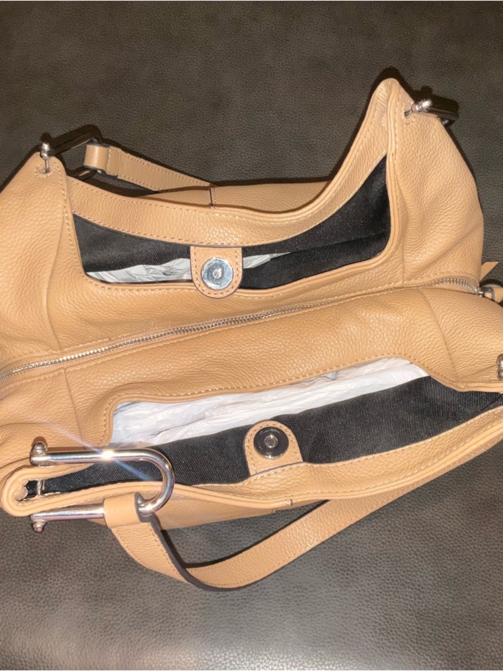 Vince Camuto Leather Shoulder Hobo Bag - Picture 12 of 15